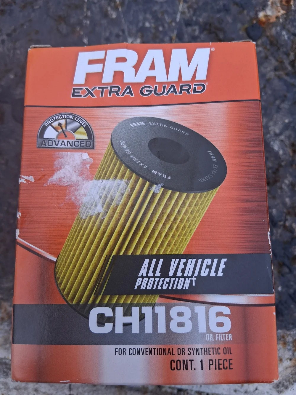 Extra Guard CH11816 Yellow Oil Filter - All Vehicle Protection Lot Of 3